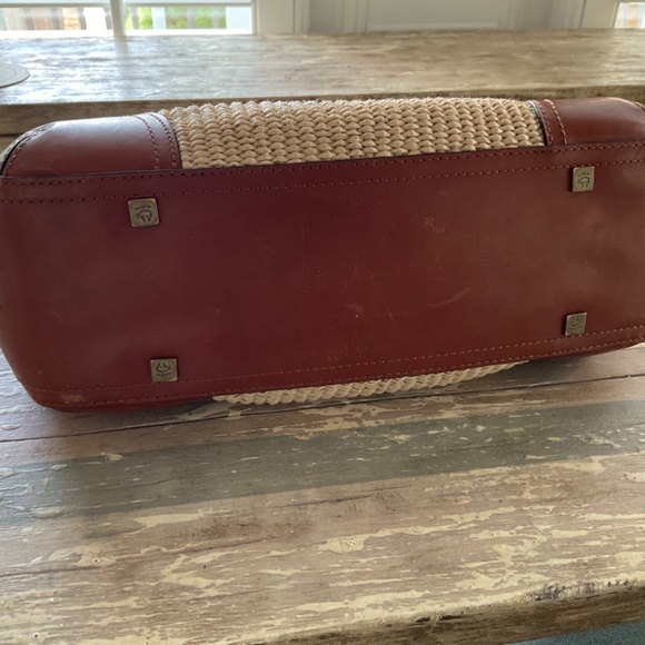 Brooks Brothers Leather and Straw Purse - Picture 3 of 8